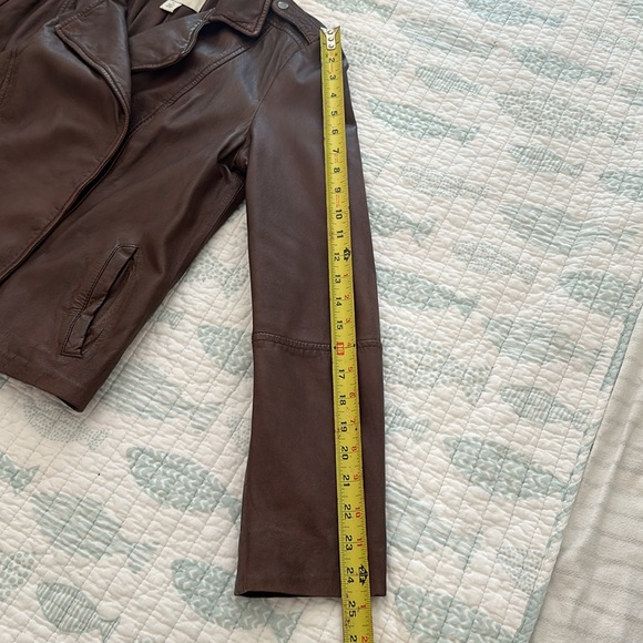 Lightly Used Brown Leather Jacket by Hinge - Sz Medium - Picture 14 of 16